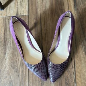Cole Haan grand.os purple suede heels